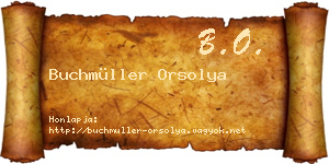 Buchmüller Orsolya névjegykártya